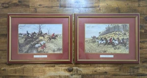 George Wright Vintage gerahmte englische Jagddrucke weg und voller Schrei - Bild 1 von 9