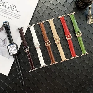 Correa de pulsera de cuero 40/41/45 mm para Apple Watch Ultra 9 8 7 6 5 4 SE iWatch - Imagen 1 de 21