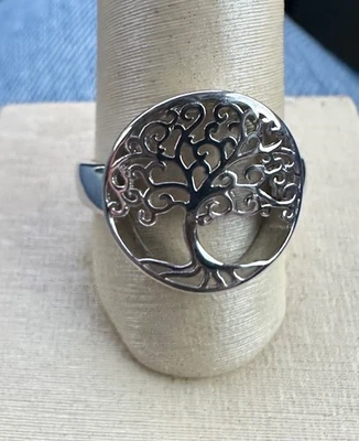 Sterling Silver Tree of Life Ring Size: - Image 1 of 4