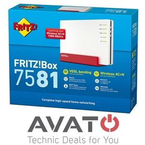 AVM FRITZBox 7581 International VDSL DSL Mesh Modem Supervectoring wie 7490 7590 - Bild 1 von 3