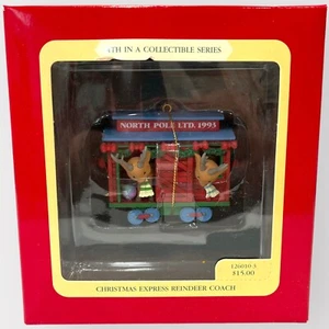 Hallmark Andenken Ornament Christmas Express Rentier Kutsche 1993 - Bild 1 von 5