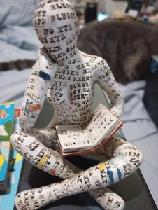 PULP WOMAN READING/THINKING ABSTRACT RESIN STATUE NEW - Picture 1 of 4