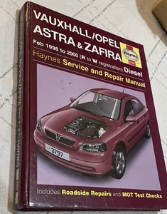 3797 Haynes Manual for Vauxhall Astra Or Zafira 1998-2000 - Picture 1 of 1