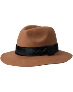 Badgley Mischka Brown Wool Fedora Hat Brand New - Picture 1 of 2