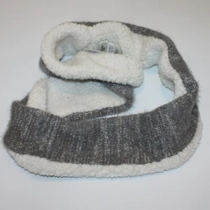 Abercrombie Kids Girl's Metallic Gray & Cream Sherpa Fleece Infinity Scarf OS - Picture 1 of 3