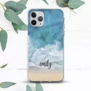 Custom Name Ocean Wave Beach Case For iPhone 7 8 X SE 11 12 13 14 15 Pro Max XR - Picture 1 of 1