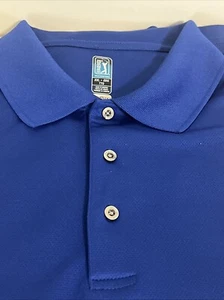 Polo golf PGA Tour Airflux uomo blu 3 bottoni manica corta - taglia XXL - Foto 1 di 6