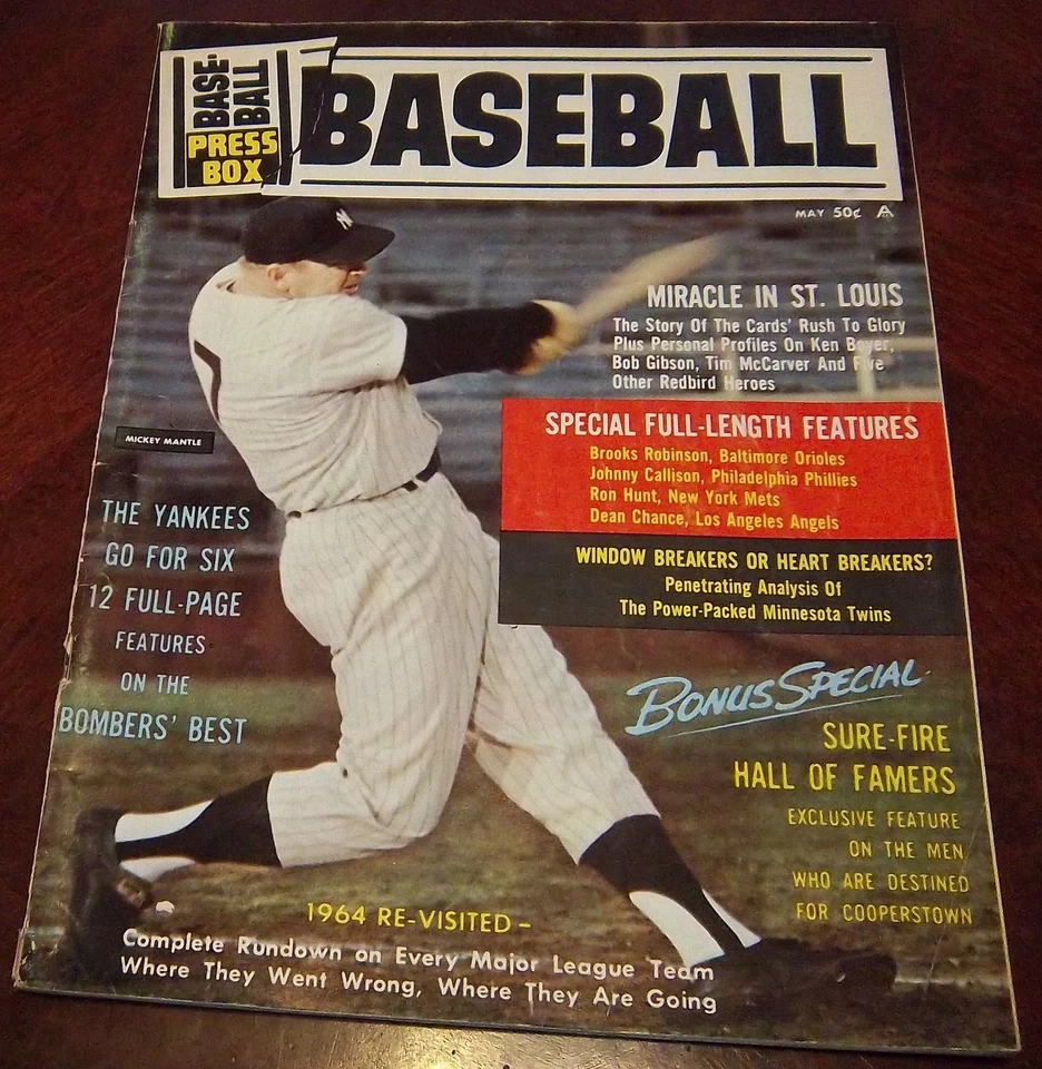 Mickey Mantle  Baseball Magazine May 1965 Foto 1 de 1