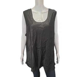 Serenda Womens Dressy Everyday Summer Tank Top 4X Plus Size Black Trendy Shirt - Picture 1 of 9