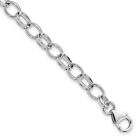 Amore La Vita Silver  Polished 5Mm 7.5 Inch With Fancy Lobster Clasp Charm Brace