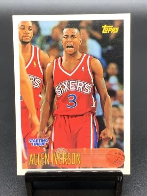 ALLEN IVERSON RC 1996-97 TOPPS “STARTING LINEUP” ROOKIE CARD & CENTERED! - Image 1 of 4