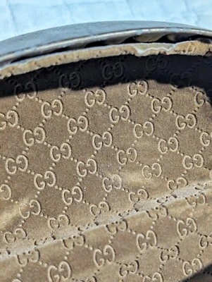 GUCCI солнцезащитные очки очки жесткий чехол бронзы * чехол только * дефект винтажный?? - Изображение 1 из 4