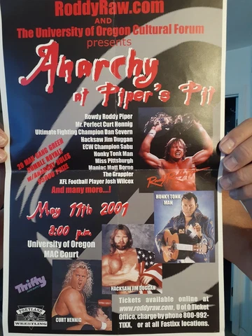 Anarchy of Piper's Pit poster w Rowdy Piper ,Curt Hennig, Jim Duggan, Honky Tonk Cover