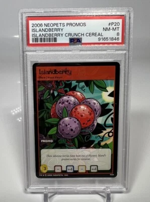 2004 Neopets TCG Islandberry Promo Card P20 PSA 8 Graded - Image 1 of 2