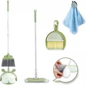 Kids Cleaning Toy Set, Broom, Mop and Dustpan, Play Pretend House Cleaning Set - Picture 1 of 13