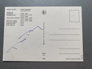 Tarjeta de autógrafo original firmada por BJÖRN BORG Tennis 10x15 - Imagen 1 de 2