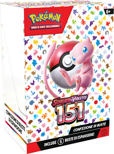 Pokemon 151 box da 6 buste bundle mew in italiano ITA sigillato sealed preordine