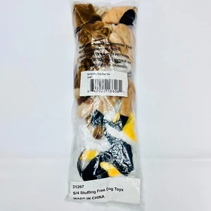 Squeaky Dog Toys Stuffing Free Penguin Moose Fox Dog Set Collections Etc 4 Piece - Picture 1 of 6