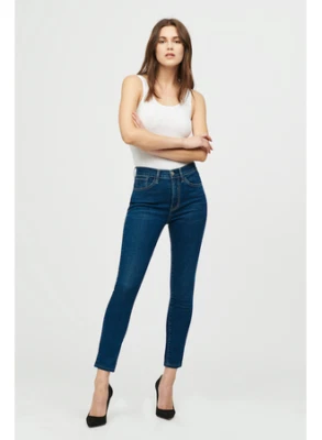 Pantalones de mezclilla elásticos cortos ajustados de tiro alto KYLA Kaia 3x1 para mujer, 23 Foto 1 de 2