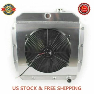 Aluminum 3 Row Radiator Fit 1955-1959 Chevrolet Pickup Truck Classic - Image 1 of 4