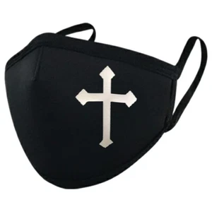 Cross perfect for church Printed Black Cloth Mask - Picture 1 of 1