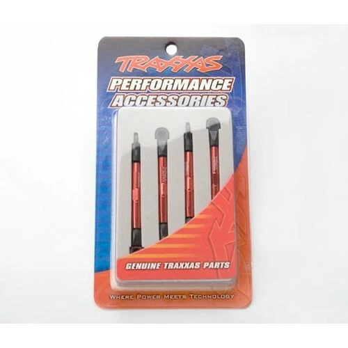 Traxxas 7038X 1/16 Slash Rally Red Aluminum Toe Links (4) w/Rod Ends - Image 1 of 1