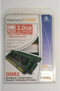 Centon memoryPOWER-DDR2 2GB 2x 1GB-SO-DIMM 667MHz/PC2-5300-CL5-1.8V-Unbuffered. - Picture 1 of 2