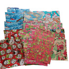 Vintage Christmas gift wrap wrapping paper 17 sheets Keycrest Lustra Glo tags