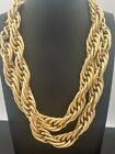 Vintage Chunky Gold Tone Necklace/Belt, Retro Collectible Costume Accessories