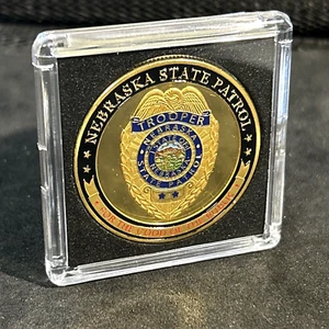 Moneda de desafío SOLDADO DE PATRULLA ESTATAL DE NEBRASKA 40 mm con estuche - Imagen 1 de 10