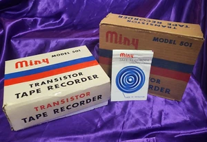Vintage Miny Transistor Tonbandgerät # 501 in Boxen mit Zubehör - Bild 1 von 17