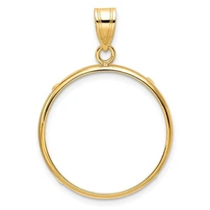 REAL Gold 1/4 oz American Eagle Prong Coin Bezel Pendant Charm 1986-Now $10 - Picture 1 of 14