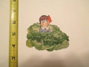 Vintage Valentine Lettuce be each others Card opens up A230 - Picture 1 of 3