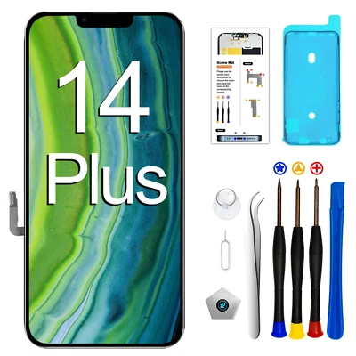 LMQ Display Für iPhone 14 Plus Retina HD Bildschirm 3D Touch Screen Premium OLED LCD