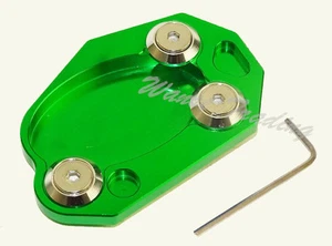 Kickstand Side Stand Enlarger Green Fit Kawasaki Ninja 400R 650R 1000 ZX6R ZX10R - Picture 1 of 6