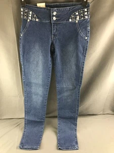 Saza Jeans Damen 15 Straight Leg Distressed Nieten Design Taschen Denim Jeans - Bild 1 von 15
