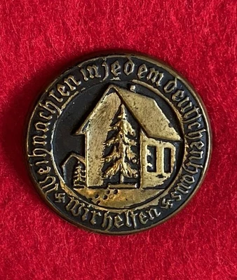 Insignia Tinnie WHW Alemana Segunda Guerra Mundial Donación de Navidad Exc.+++ Foto 1 de 2