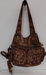 Angel Barcello Women's Brown Size Medium Crossbody - Picture 1 of 4