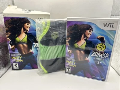 Zumba Fitness 2 (Nintendo Wii, 2011) ~ con cinturón con caja grande Foto 1 de 4