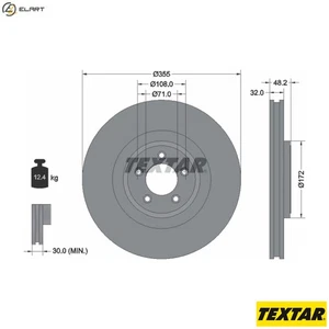 2x BRAKE DISC 92186305 FOR JAGUAR 204PT 2.0L 4cyl XF306DT/AJV6DAJ-V6 3.0L 6cyl - Picture 1 of 9