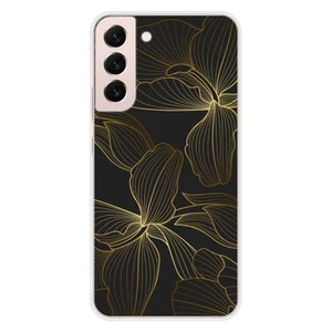 Coque en silicone imprimée compatible Samsung Galaxy S22 Plus Golden flowers - Photo 1 sur 6