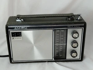 VTG Radio AM/FM 2 Band Leather Case JC Penney Model 1872, Serviced And tested - Picture 1 of 9