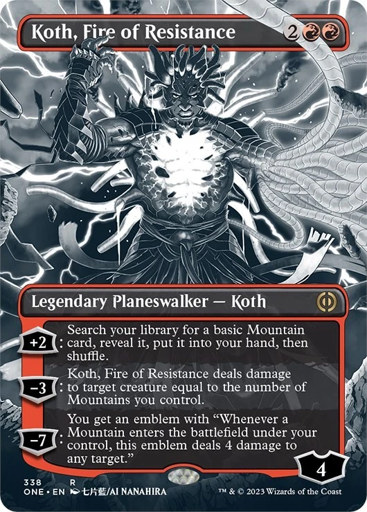Koth, Fire of Resistance (Borderless) 338 NM Normal Phyrexia: All Will Be One... - Image 1 of 1