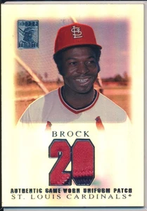 2001 Topps Tribute Game Patch - Number Relics Lou Brock NM-MT 2-Color w/Stitches!! - Bild 1 von 2