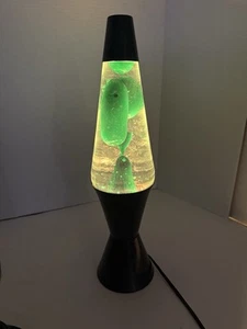 Vintage Lava Lite Lavalampe grün klar schwarz Sockel Retro 16,5 Zoll 1995 - Bild 1 von 6