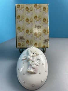 Vtg 1992 Enesco Precious Moments Girl W/bunny Plug In Light W/box - Picture 1 of 9