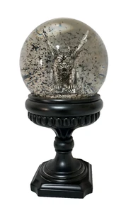 8" Wasserspeier / Dämon - Schwarz Glitzer & Fledermäuse Goth Gothic Sockel Glas Schneekugel - Bild 1 von 6