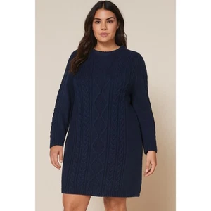 Polo Ralph Lauren Pullover Kleid Damen Größe XL Navy Strick Rundhals Langarm - Bild 1 von 7