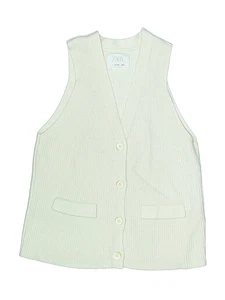 Zara Girls Green Sweater Vest 11 - Picture 1 of 2