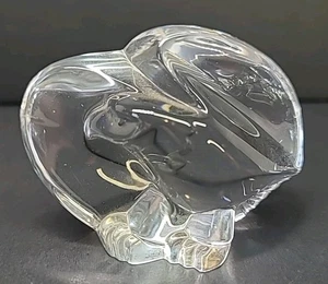 Steuben Arte en Vidrio Cristal Águila Americana Pisapapeles Enfriador de Mano Estatuilla Firmada - Imagen 1 de 8